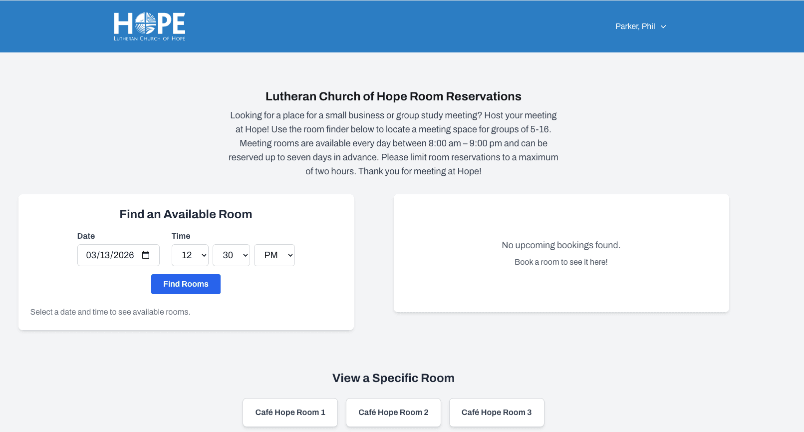 Custom Room Booking App